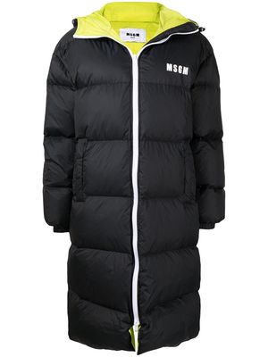 MSGM mid-length padded coat - Black