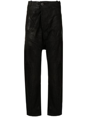 Boris Bidjan Saberi coated-design trousers - Black