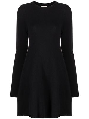 KHAITE The Fleurine cashmere minidress - Black