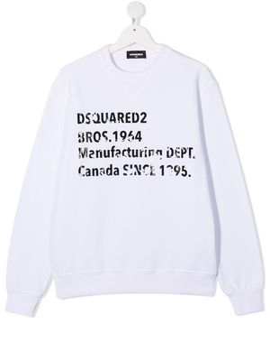 Dsquared2 Kids TEEN logo-print sweatshirt - White