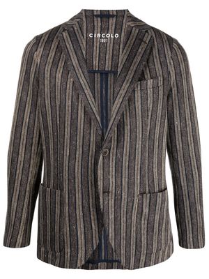 Circolo 1901 striped single-breasted jacket - Brown