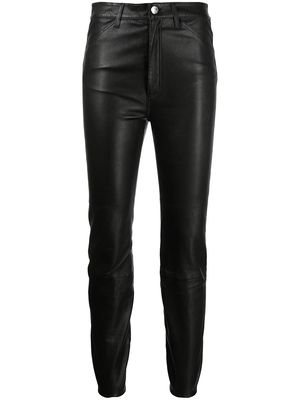 Sprwmn skinny-cut leather trousers - Black