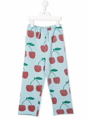 The Animals Observatory Cherries straight leg trousers - Blue