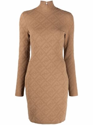 Fendi long-sleeve knitted dress - Neutrals