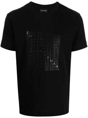 Emporio Armani logo-print short-sleeved T-shirt - Black