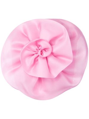 Bambah floral embellished silk organza top - Pink