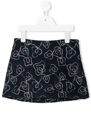 Il Gufo embroidered skirt - Blue