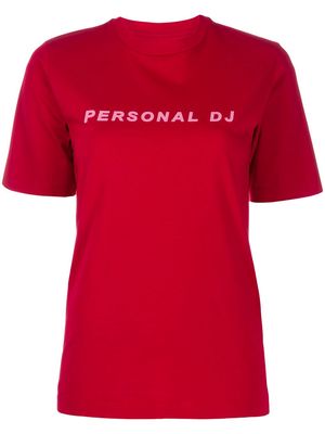 Kirin Personal DJ print T-shirt - Red
