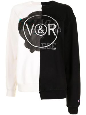 Viktor & Rolf appliqué-logo sweatshirt - Black