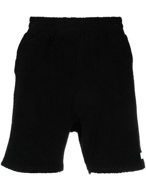 032c logo-patch cotton shorts - Black