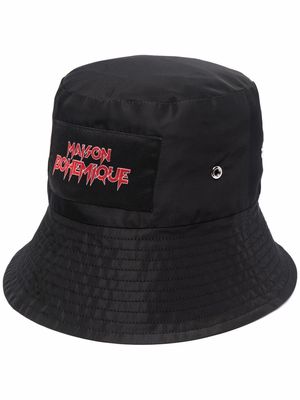 Maison Bohemique logo patch bucket hat - Black