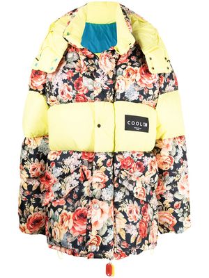 COOL T.M floral print puffer jacket - Yellow