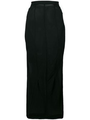 Comme Des Garçons Pre-Owned 1992 sheer fitted skirt - Black