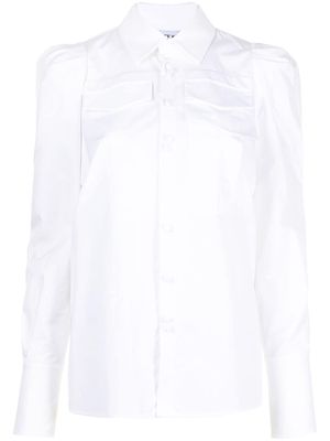 Dice Kayek cotton poplin long-sleeved shirt - White
