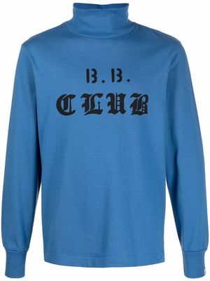 Billionaire Boys Club logo-print high neck jumper - Blue