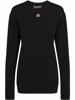 Dolce & Gabbana logo-plaque sweater - Black