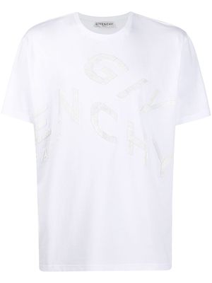 Givenchy refracted oversized embroidered logo T-shirt - White