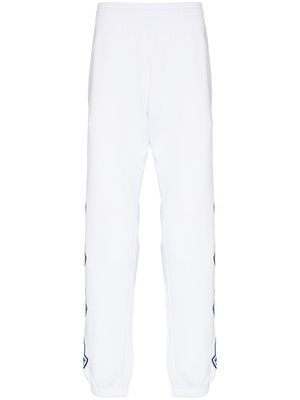 Moncler side logo-print track pants - White