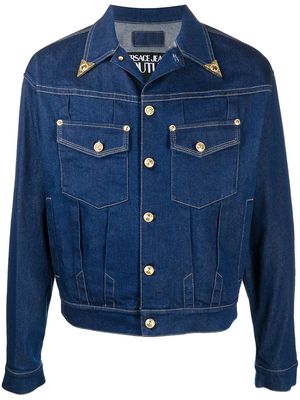 Versace Jeans Couture cropped denim jacket - Blue