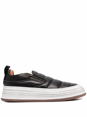 Buttero panelled leather platform sneakers - Black