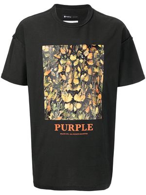 Purple Brand logo-print short-sleeve T-shirt - Grey