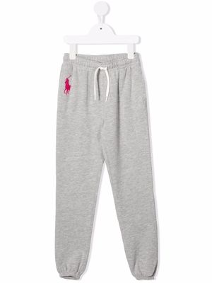 Ralph Lauren Kids embroidered Polo Pony track pants - Grey