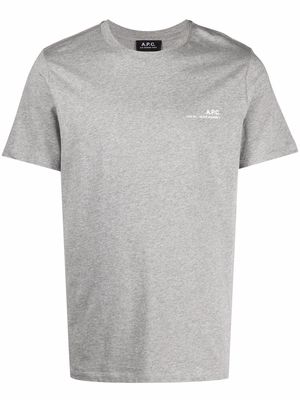 A.P.C. logo-print T-shirt - Grey