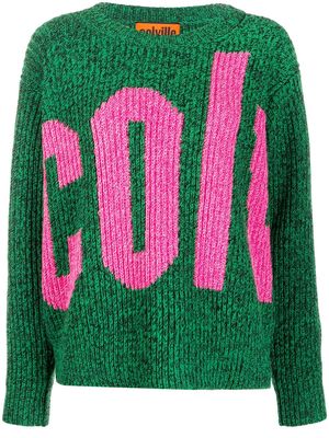 colville cable knit logo jumper - Green