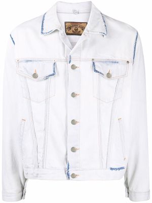 Giorgio Armani Pre-Owned 2000s stitching detailing denim jacket - Blue