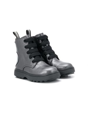 Camper Kids lace-up leather boots - Grey