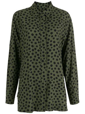 Osklen asymmetric Dots shirt - Green