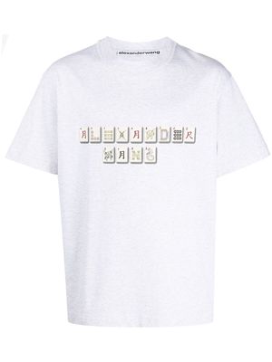 Alexander Wang logo-print cotton T-shirt - Grey