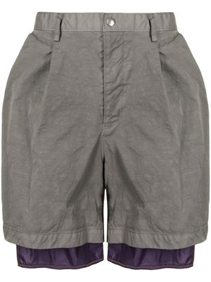 Kolor layered hem shorts - Grey