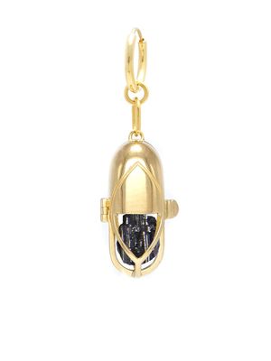 Capsule Eleven capsule crystal hoop earring - Gold