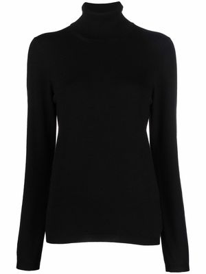 Malo roll neck knitted jumper - Black