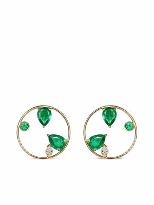 Gfg Jewellery 18kt yellow gold Project 2020 emerald earrings