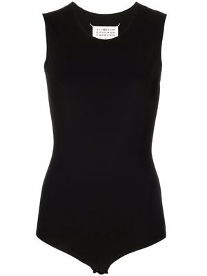 Maison Margiela round neck sleeveless bodysuit - Black