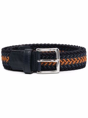 Paul & Shark embroidered leather belt - Blue