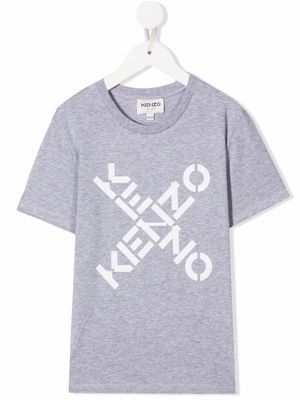 Kenzo Kids logo-print T-shirt - Grey