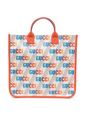 Gucci Kids Gucci Star logo-print tote bag - Orange