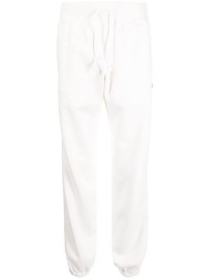 UNDERCOVER logo-embroidered drawstring cotton track pants - White