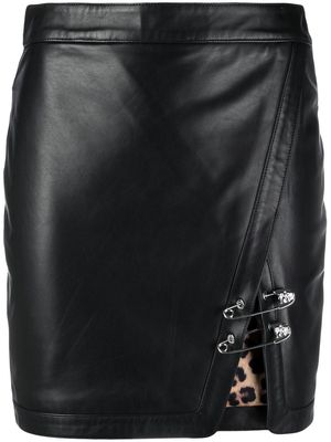 Philipp Plein safety-pin mini skirt - Black