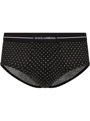 Dolce & Gabbana polka dot print briefs - Black