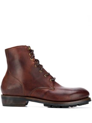 Ajmone ankle lace-up boots - Brown