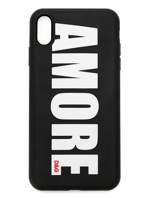 Dolce & Gabbana Amore appliqué iPhone XS Max case - Black