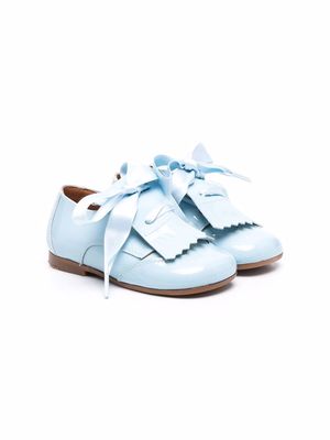 CLARYS lace-up leather loafers - Blue