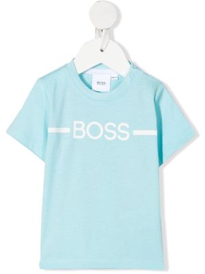 BOSS Kidswear logo-print T-shirt - Blue