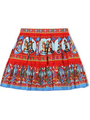 Dolce & Gabbana Kids graphic-print skirt - Red