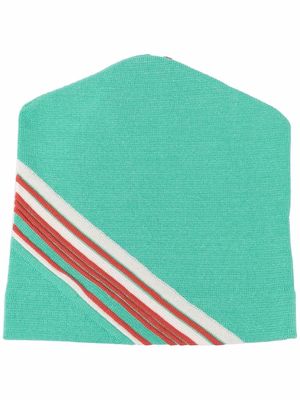 Kiko Kostadinov side-stripe knitted beanie - Green