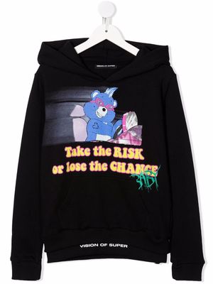 Vision Of Super Kids graphic-print hoodie - Black